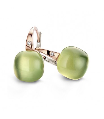 Arracacades Mini Sweety "Lemon Quartz" amb Aventurina Verda