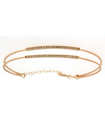 Polsera dos aros diamants